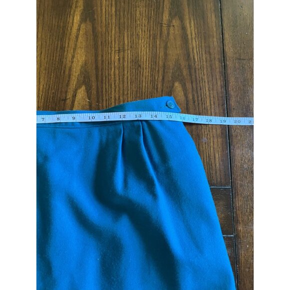 Vintage Pendleton Blue Wool Midi Lined Pencil Skirt14 Business Office - Picture 8 of 10